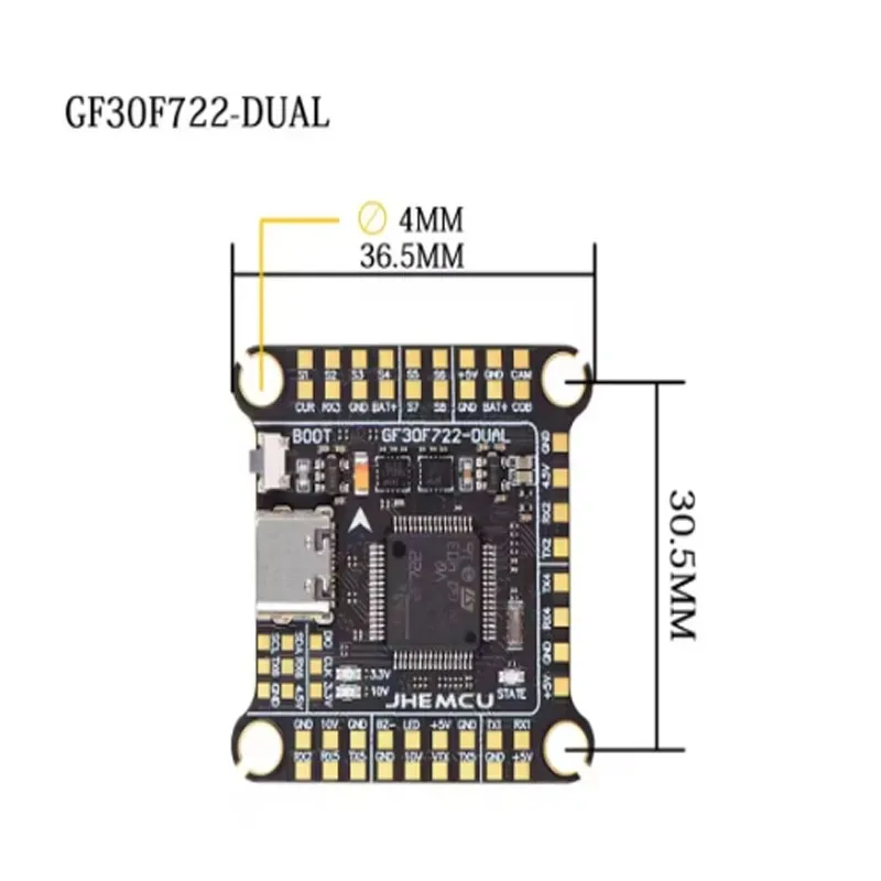 JHEMCU F7 Stack F722 Dual Flig - Fpv Flight Controller F7 Stack 60A ulasan dan harga