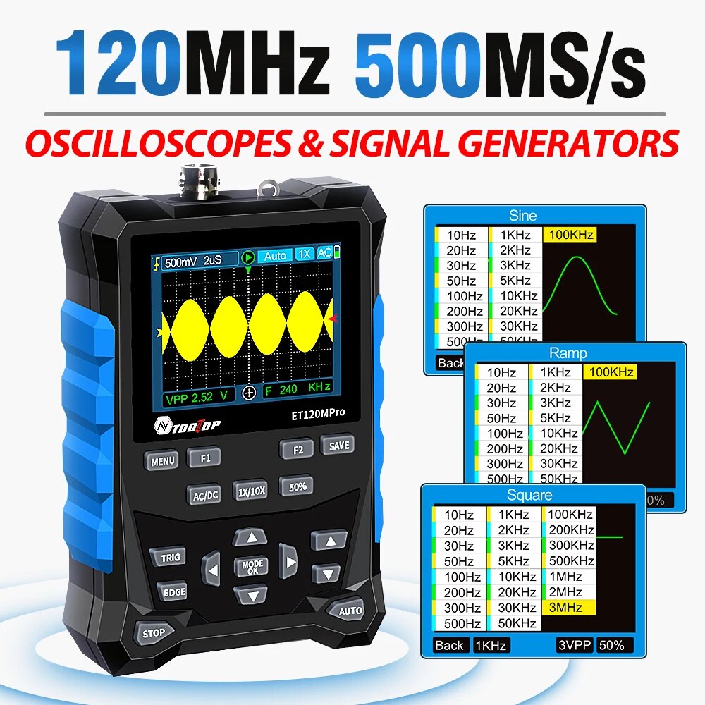 TOOLTOP ET120MPro Portable 120 - Signal Generator Spectrum Analyzer ulasan dan harga